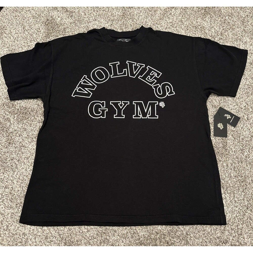 DARC SPORT Premium Vintage Collection Wolves Gym Black T-Shirt Size Large NWT
